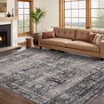 thumbnail image 2 of HOMERRY Washable 9' x 12' Modern Area Rug for Living Room Vintage Floral Print Indoor Washable Neutral Carpet, Green, 2 of 5