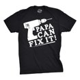 thumbnail image 1 of Mens Papa Can Fix It T Shirt Funny Dad Fathers Day Power Tool Tee for Guys (Black) - XXL, 1 of 2
