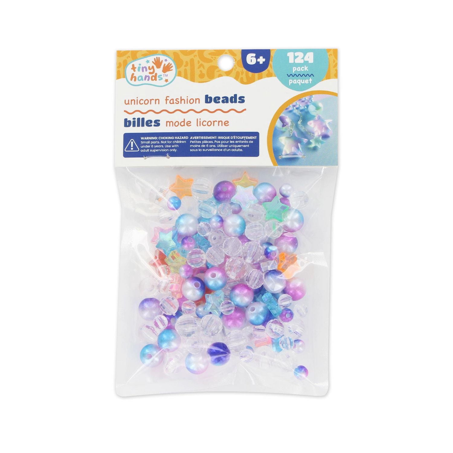 TINY HANDS Unicorn Fashion perles, 124 pièces, assorti Shapes