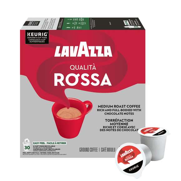 Lavazza Qualità Rossa, Torréfaction Moyenne, Capsules de Café K-Cup