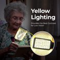 thumbnail image 4 of MAGNIPROS 6X Magnifying Glass with 3 Colour Lighting Modes-Ease Strain Eyes & Provide Evenly Lit Viewing Area for Reading, Low Vision, Seniors, 4 of 9