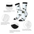thumbnail image 4 of Wukai Chaussettes Mi-Mollet Imprimé Tortue de Mer, Design Imprimé 3D Chaussettes Adultes, Chaussettes de Sport Haute Élasticité Respirantes, Adaptées pour Quotidien, Unisexe, 4 of 6