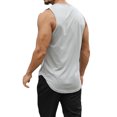 thumbnail image 4 of Kmbangi Men Sports Tank Top Sleeveless Round Neck Tops Running Fitness Tops, 4 of 7