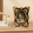 thumbnail image 3 of simhoa Antique Photo Frame Display Picture Frame Desktop with Glass Front Vintage 21.5x19cm Hole Oval, 3 of 8
