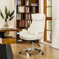 thumbnail image 2 of glitzhome Home High-Back Office Chair Leather Adjustable Swivel Desk Chair with Arms, Cream, 2 of 2