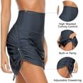 thumbnail image 3 of Womens Swim Skirt Drawstring Tummy Control Swim Bottom with Built-in Brief, 3 of 6