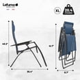thumbnail image 3 of Lafuma Futura XL Zero Gravity Lawn Steel Recliner Chair, Ocean (2 Pack), 3 of 7