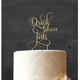 thumbnail image 2 of Drink Like a Fish Custom Rustic Wooden Cake Topper Persoanlized Wedding Cake Topper Cake Decoration 5-6 Inches Wide, 2 of 3
