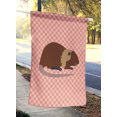 thumbnail image 2 of Carolines Treasures BB7879CHF Coypu Nutria River Rat Pink Check Canvas House Flag, 2 of 4
