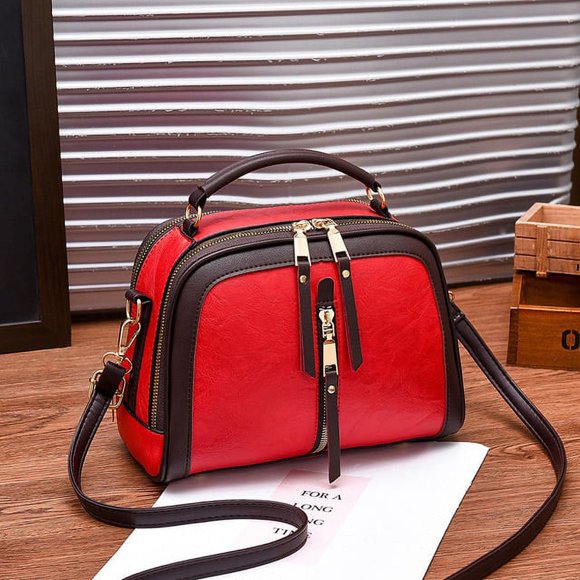 LHSHID Vintage Small Crossbody Shoulder Bag for Women Designer Top-handle Handbags Purse Female PU Leather Messenger Bag Totes