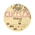 thumbnail image 1 of Birth Announcement Plaque Engraved Ornamental Cute Baby Name Reveal Sign Keepsake for Photo Props, 1 of 10