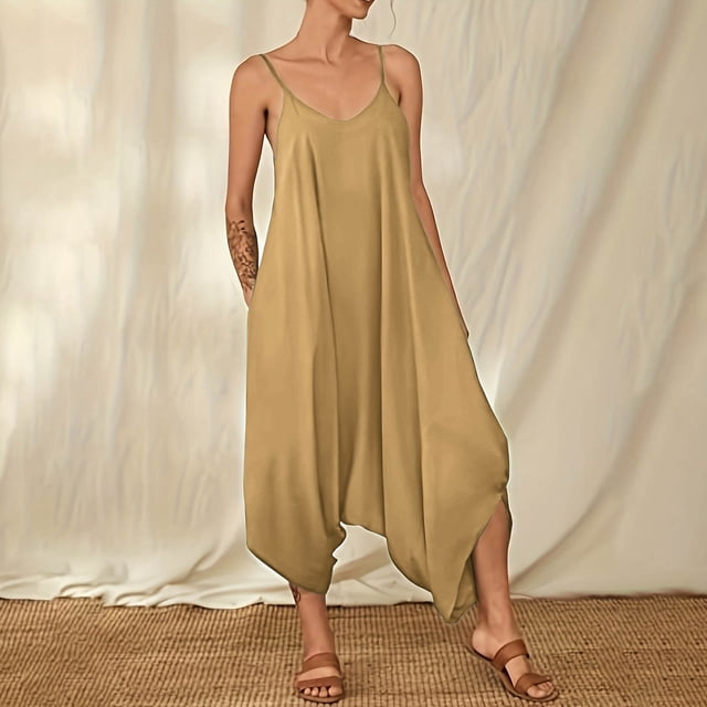 LSLJS Combinaison Pantalon Décontractée d'Été Imprimée Sans Manches et Dos Nu pour Femmes, One Piece Combinaisons Cadeaux pour Femmes