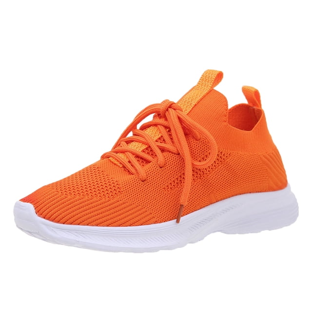 Kcodviy Patins à Roulettes de Printemps et d'Été pour Femmes, Chaussures de Sport pour Femmes, Semelle Plate, Protège-Espadrilles pour Femmes, Légers, en Maille Tissée Aérée, Confortables, Couleur Unie, à Lacets