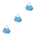 thumbnail image 2 of kurtrusly Sac de Rangement Réutilisable Pliable Écologique et Polyvalent Sac de Courses Imperméable en Polyester pour Voyage Sac de Plage Sac à Main Chiot Bleu 3Set, 2 of 6