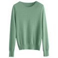 thumbnail image 3 of SHIXIAOO Chandail à Col Rond pour Femme, Chandail, Couleur Unie, Manches Longues, Robe Chandail Raglan, Chandail à Quart de Glissière, Chandail, 3 of 3