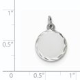 thumbnail image 3 of 14K White Gold Etched .009 Gauge Engraveable Round Disc Charm, 3 of 3