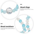 thumbnail image 4 of 1 Set Crystal Beaded Necklace Rings Trendy Clavicle Chain Finger Ring Jewelry for Women, 4 of 9
