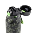 thumbnail image 3 of TAL 24oz Stainless Steel 2-in-1 Straw and Chug Water Bottle with Push Lid, Gamer, 3 of 10