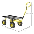 thumbnail image 3 of Outsunny Chariot de Jardin Robuste, Capacité de 330 Lb, Jaune, 3 of 9