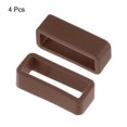 thumbnail image 3 of Unique Bargains Watch Band Strap Loops Silicone for 19mm Width Watch Band, Brown 4 Pack, 3 of 5