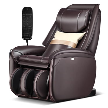 COSTWAY Soothe26 Massage Chair, Full Body Zero Gravity Massage Recliner with SL Track, Waist Heater, Calf Airbag, Automatic Shoulder Detection, Remote Control, Pillow
