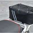 thumbnail image 1 of UPGRATOR 1Pack Double Zipper Waterproof Bike Rear Rack Carrier Bag Black PU, 1 of 8