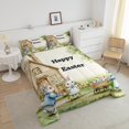 thumbnail image 4 of Erosebridal Happy Easter Comforter Sets Queen Size,Rabbit Eggs Bedding Queen Comforter Set,Animal Bedroom Decor,Reversible,Ultra Soft,3 Pieces, 4 of 7