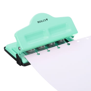 Unique Bargains Mushroom Discbound Hole Punch, 4 Holes Paper Puncher(Light Blue)