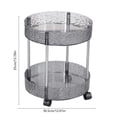 thumbnail image 3 of Rvkxad Two Tier Rolling Storage Cart, Multi-Layer Transparent Movable Trolley for Kitchen Bathroom, Portable Shelf Organizer, 3 of 6