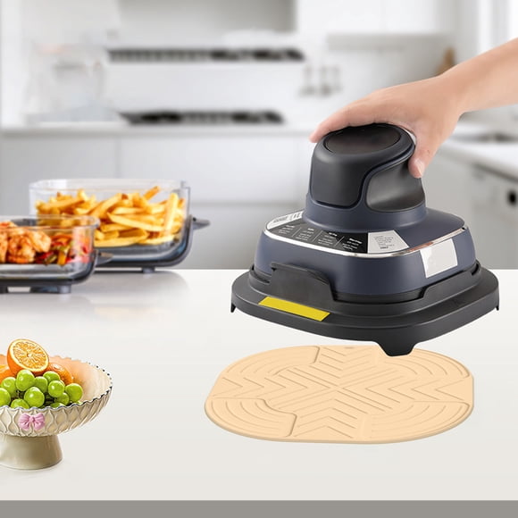 Silicone Mat for Air Fryer Countertop Protection 10.4x10.4 Inch Heat Resistant Trivet | Multifunctional Non-Slip Kitchen Mat for Hot Pots, Dishes, Baking | Thickened Raised Edges, Easy to Clean