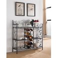 thumbnail image 2 of Kings Brand Furniture Table Console en Métal Casier à Vin Buffet Serveur, 2 of 10