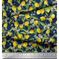 thumbnail image 2 of Soimoi Poly Georgette Fabric Leaves,Floral & Lemon Vegetable Decor Fabric Printed Yard 42 Inch Wide, 2 of 3