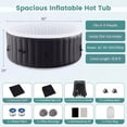 thumbnail image 2 of Costway SPA Rond de 80 Pouces pour Piscine, Bain à Remous Gonflable avec 130 Jets d'Air, Chauffe-Eau et Pompe Électriques, 2 of 10