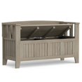 thumbnail image 3 of Simpli Home Acadian Wood 48" Transitional Entryway Bench in Gray, 3 of 8
