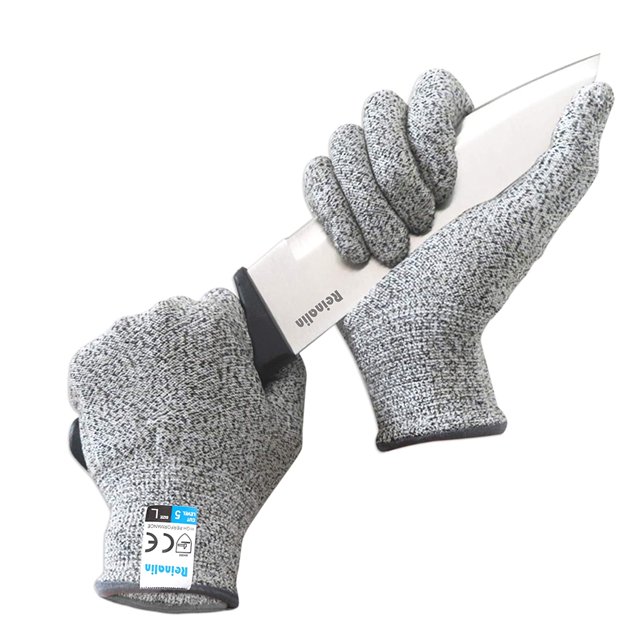 Gants Résistants aux Coupures avec Protection Haute Performance Niveau 5, Gants de Travail de Cuisine, Mandoline, Filet de Poisson, Découpe et Sculpture de Viande