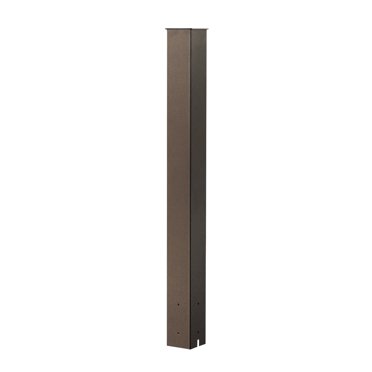 KFFKFF Mailbox Post, 43 x 4 x 4 Inches, Steel In-Ground Mounting Mail Box Stand with Powder Coating Surface, Heavy Duty Metal Post Sleeve Kit, Bronze