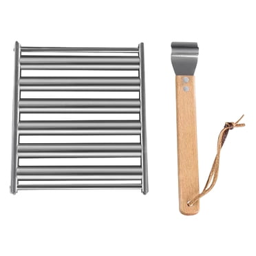 pdqouc Hot Dog Roller Sausage Roller Rack Stainless Steel Barbecue Hot Dog Rack Sausage Grill Rack Barbecue Hot Dog Roll Stainless Steel Sausage Roll Rack for Evenly Cooking Hot Dogs
