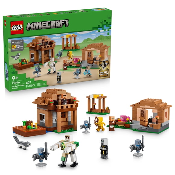 LEGO Minecraft L’attaque du village de l’évocateur, Ensemble de jouet 21596