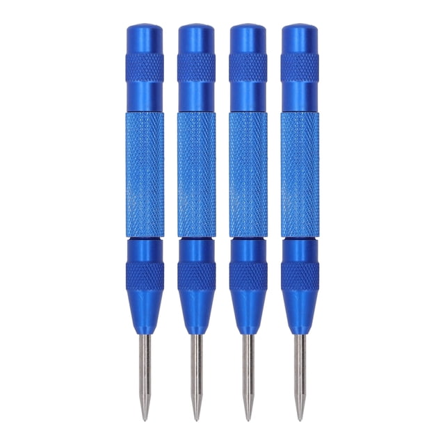 Poinçons de Centre Automatique, Facile à Utiliser 4Pcs Centre Poinçon Outil pour la Maintenance Bleu