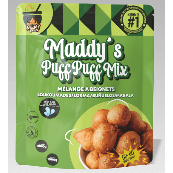 Maddy's puff puff mix/ Mélange à beignets de Farine de Maddy/ Loukoumades/Lokmas/Buñuelos