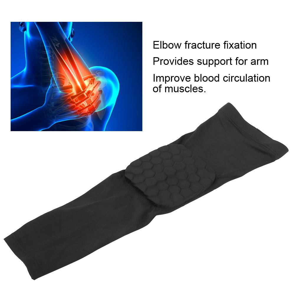 LYUMO Black Elbow Pad, Elbow Protector, 3 Sizes Basketball Volleyball For Cycling Running