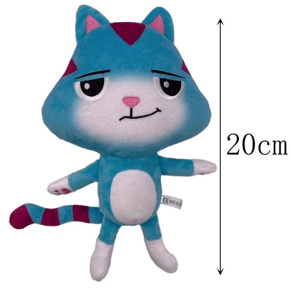 25cm 7-piece Gabby doll house plush toy cartoon stuffed animal mermaid cat mermaid plush doll children's Christmas gift