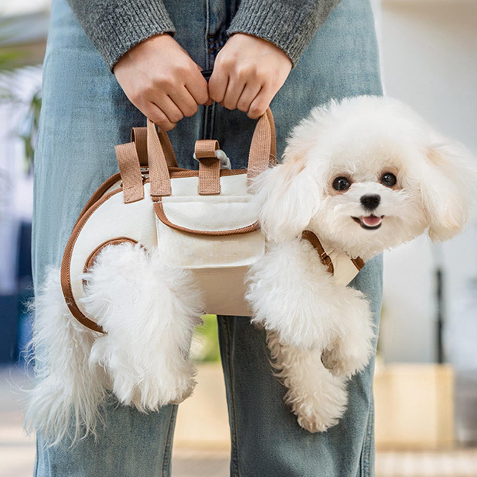 Dog Cat Carrier, Adjustable Breathable Pet Carrier Travel Bag, Pet Traction Shoulder Pouch Bag, Comfort Carriers for Dogs, Cats, Pet Handbag for Outdoor, Shopping, Camping