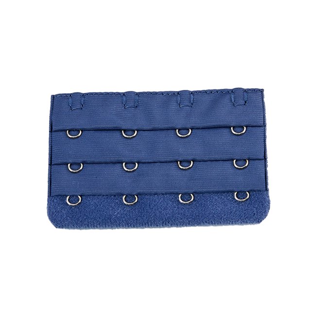 Baohd Extension Strap Bra Extenders Buckle 4 Hook Breathable Practical Accessories Adjustable Replacement 3 Rows Underwear deep blue
