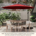 thumbnail image 4 of Costway Parasol Déporté de Patio 10 Pi à Énergie Solaire avec 112 DEL, Manivelle, Inclinaison, Extérieur, 4 of 9