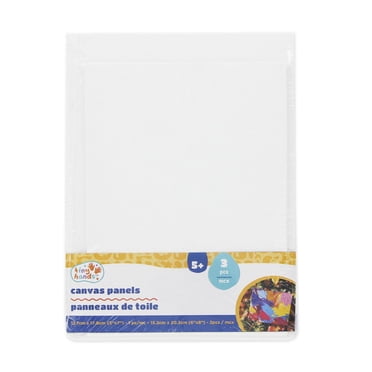 TINY HANDS Blank Canvas Panels 3-Piece blanc âge 5+, 3 pièces