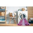 thumbnail image 2 of Ahgly Company Tapis Rond Lavable en Machine Intérieur Transitionnel Fleur Rose, 8 Pieds Rond, 2 of 7