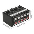 thumbnail image 2 of Yeacher Mini Stereo 4 Channel Passive Mixer RCA Portable Audio Mixer 1 in 4 Out Stereo Distributor Volume Control, No Battery Required, 2 of 8