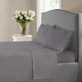 thumbnail image 1 of HLONK Fresh Linen 1200 Thread Count California King Size Deep Pocket Solid Cotton Sheet Set (California King, 1 of 3
