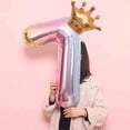 thumbnail image 2 of Birdeem Crown Number Foil Balloons Number Ballon Happy Birthday Party Decoration 32 Inch, 2 of 10